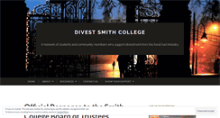 Desktop Screenshot of divestsmithcollege.com